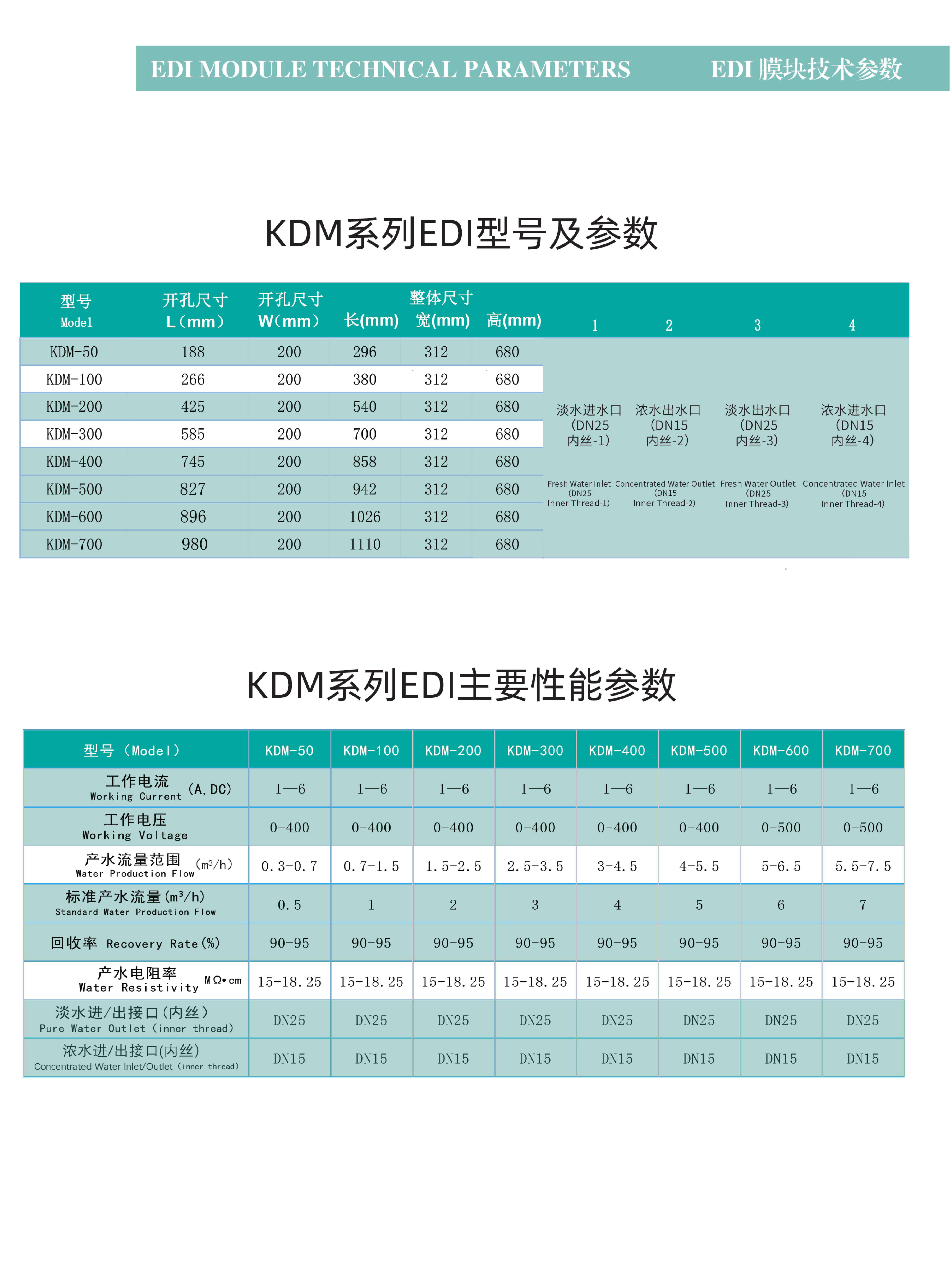 克莱逊KDM款EDI模块 超纯水设备配件